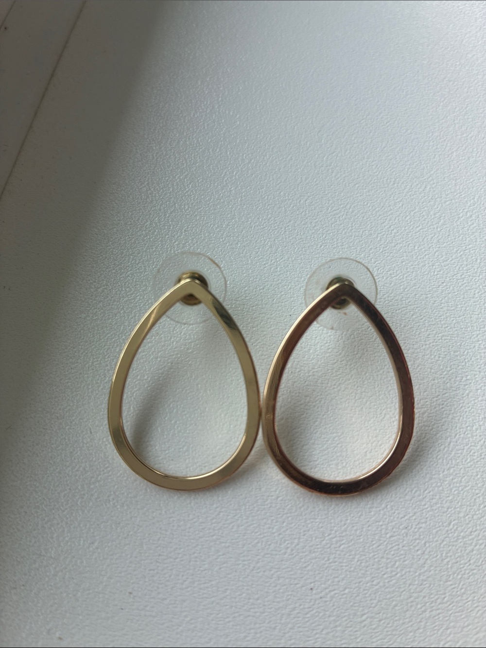Gold-Tone Teardrop Hoop Earrings - Women Jewelry